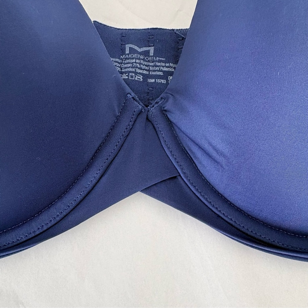 Maidenform Custom Lift T-Shirt Bra Navy 34DD EUC - Picture 2 of 6
